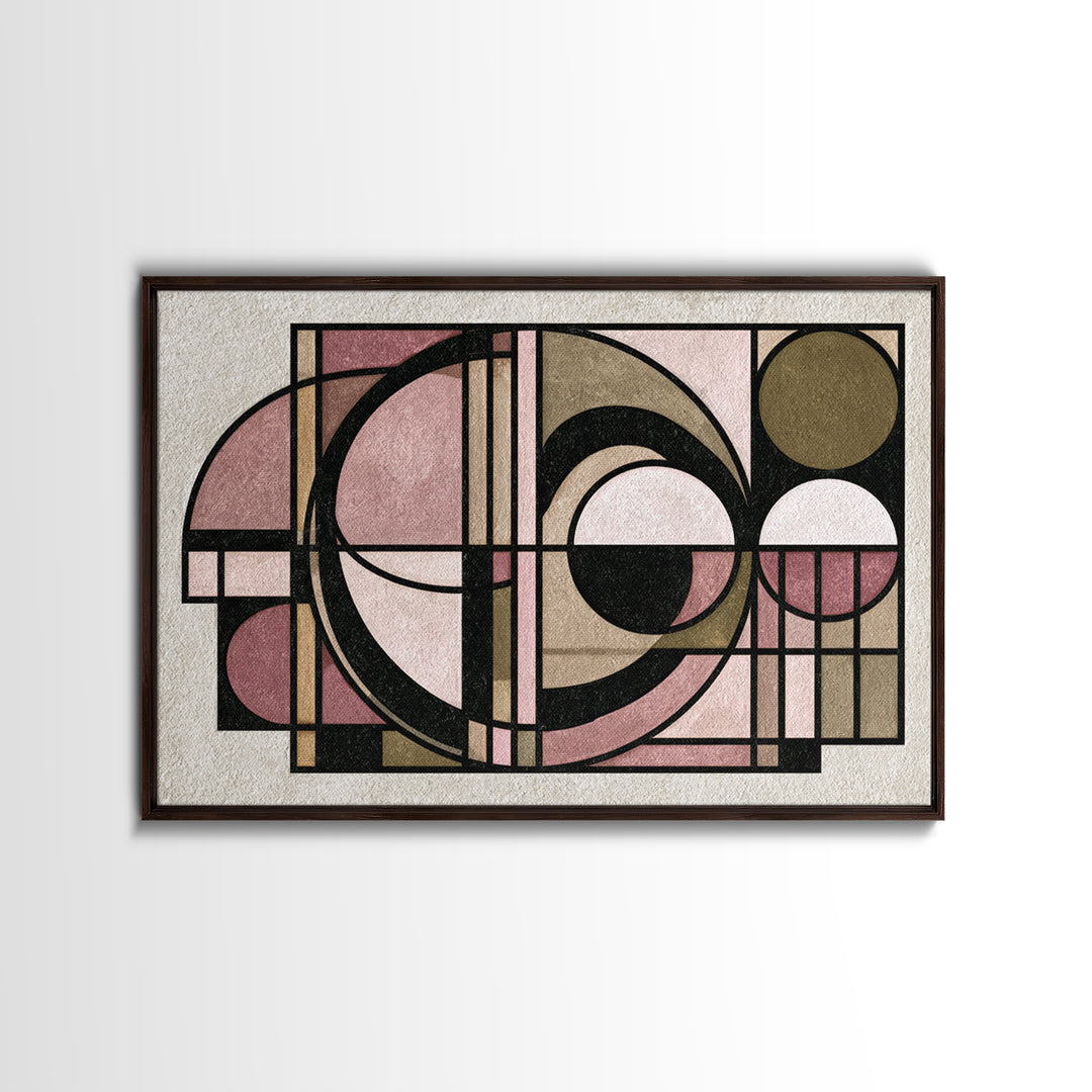Abstract Temple Plan Made from Sacred Lines Canvas Print, Sacred Geometry Art, Rustic Home Decor, Living Room Decor, Geometry, SGA-3x2-65