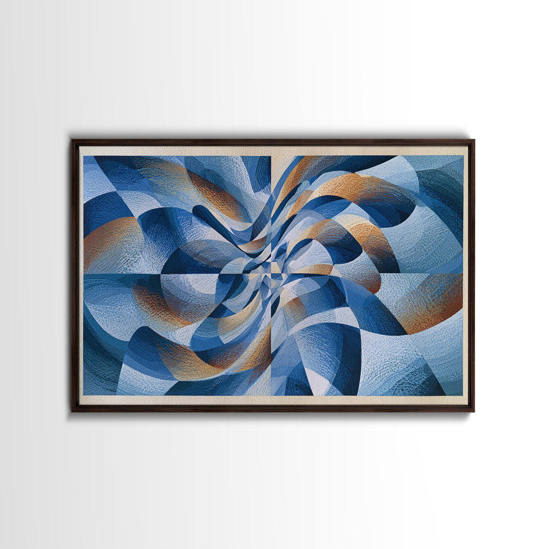 Geometric Wave Pattern Canvas Print, Sacred Geometry Art, Wabi Sabi Art, Living Room Decor, Fine Art, Geometry, Modern Decor, SGA-3x2-98