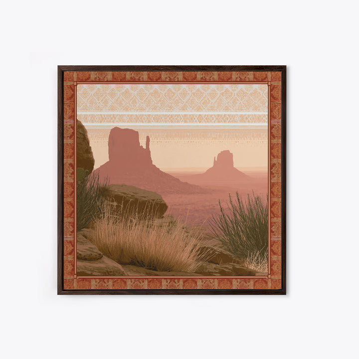Monument Valley Silhouette Canvas Print, Southwestern Art, Native American Art, Southwestern Decor, Mesa, Luxury Decor, SOU-1x1-10
