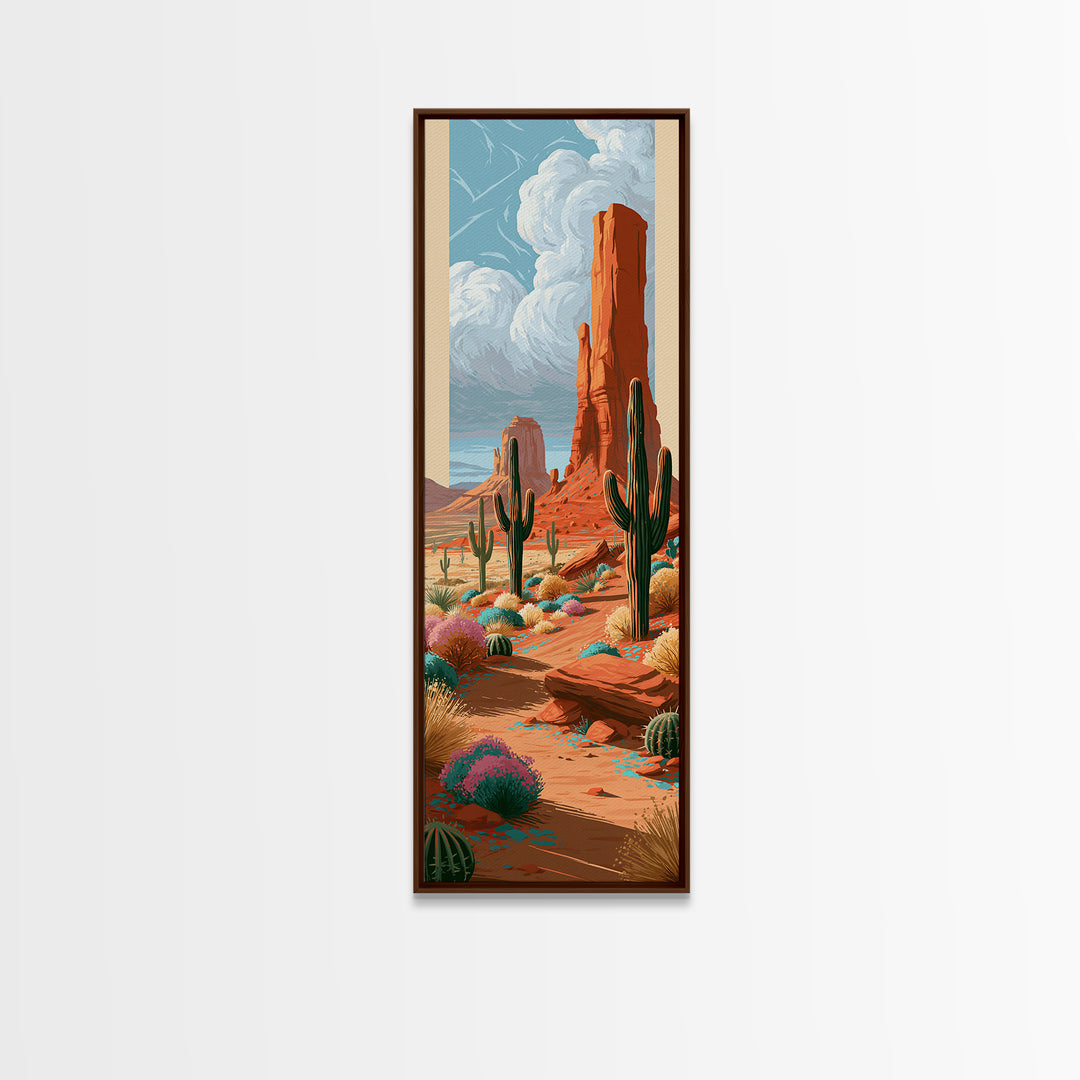 Desert Storm Clouds Canvas Print, Southwestern Art, Large Wall Art, Southwestern Decor, Fine Art, Mesa, Farmhouse Wall Art, SOU-1x3-48
