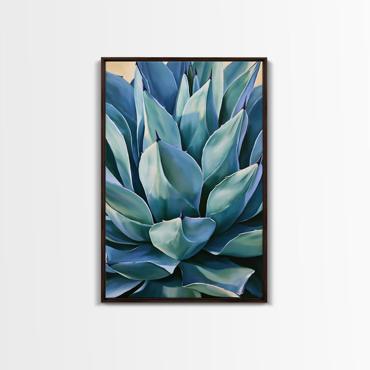 Agave Plant Closeup Framed Canvas Print, Southwestern Art, Western Wall Art, Southwestern Decor, Fine Art, Mesa, Gallery Decor, SOU-2x3-93