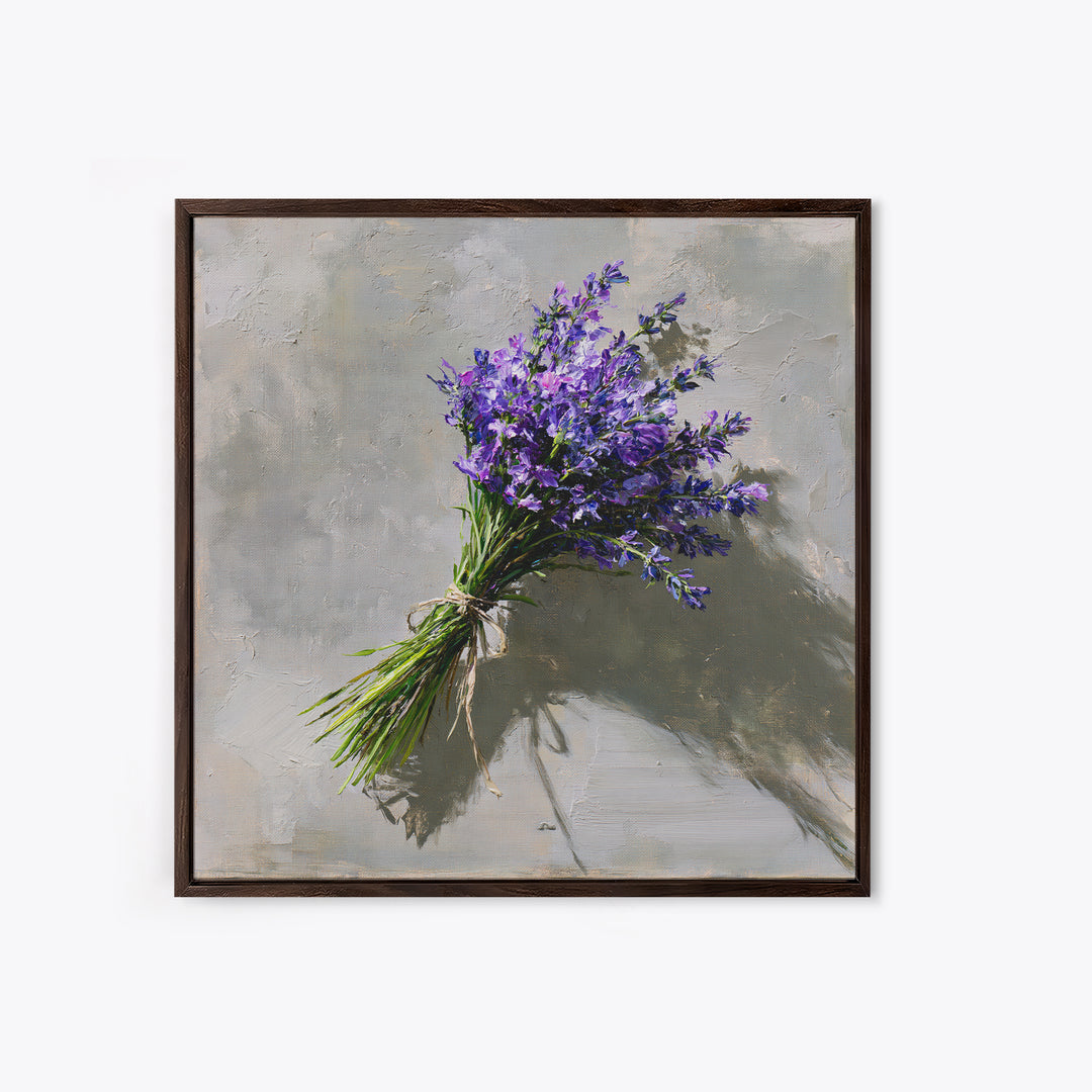 Lavender Bundle with Soft Shadow Canvas Print, Spa Art, Wildlife Wall Art, Spa Decor, Watercolor Art, Serenity, SPA-1x1-55