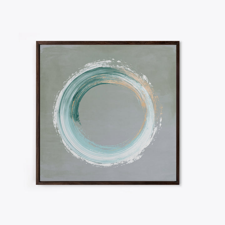 Minimal Zen Circle Brushstroke Framed Canvas Print, Spa Art, Fine Art Print, Spa Decor, Fine Art, Serenity, Wall Decor, SPA-1x1-80