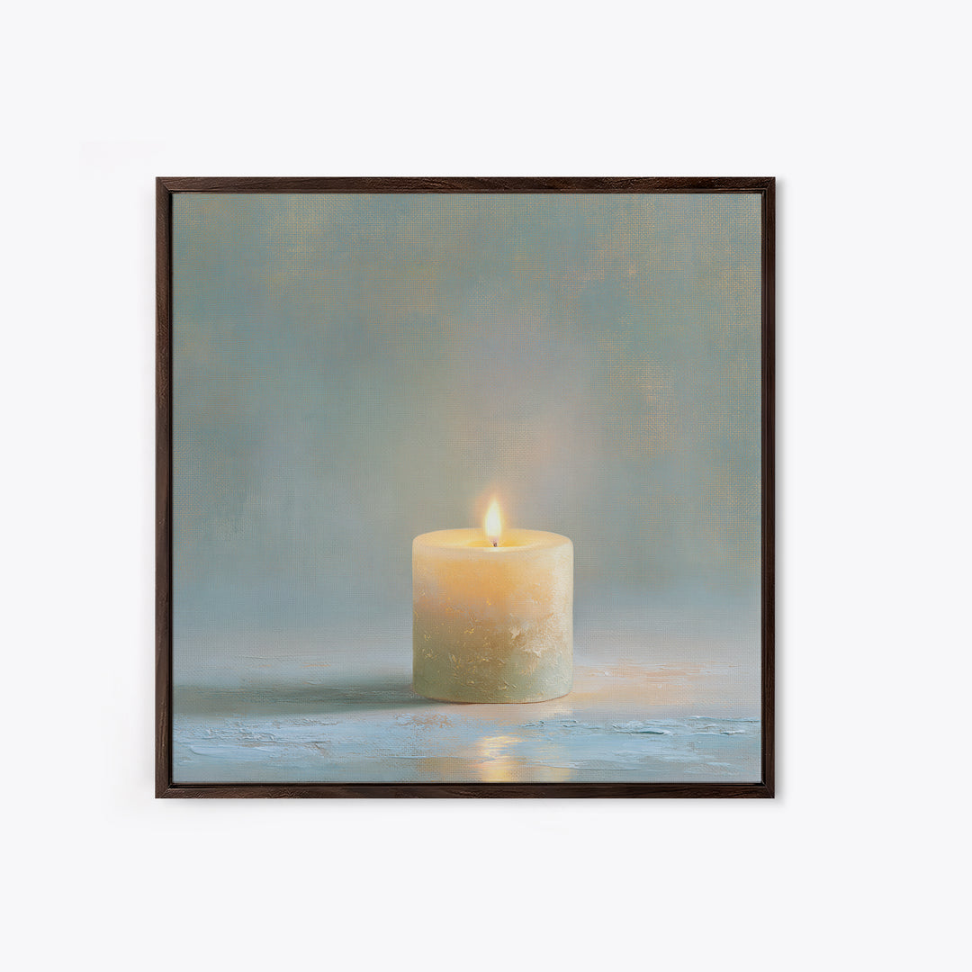Warm Candle Flame Canvas Print, Spa Art, Statement Artwork, Spa Decor, Fine Art, Serenity, Printable Wall Art, Printable Art, SPA-1x1-9