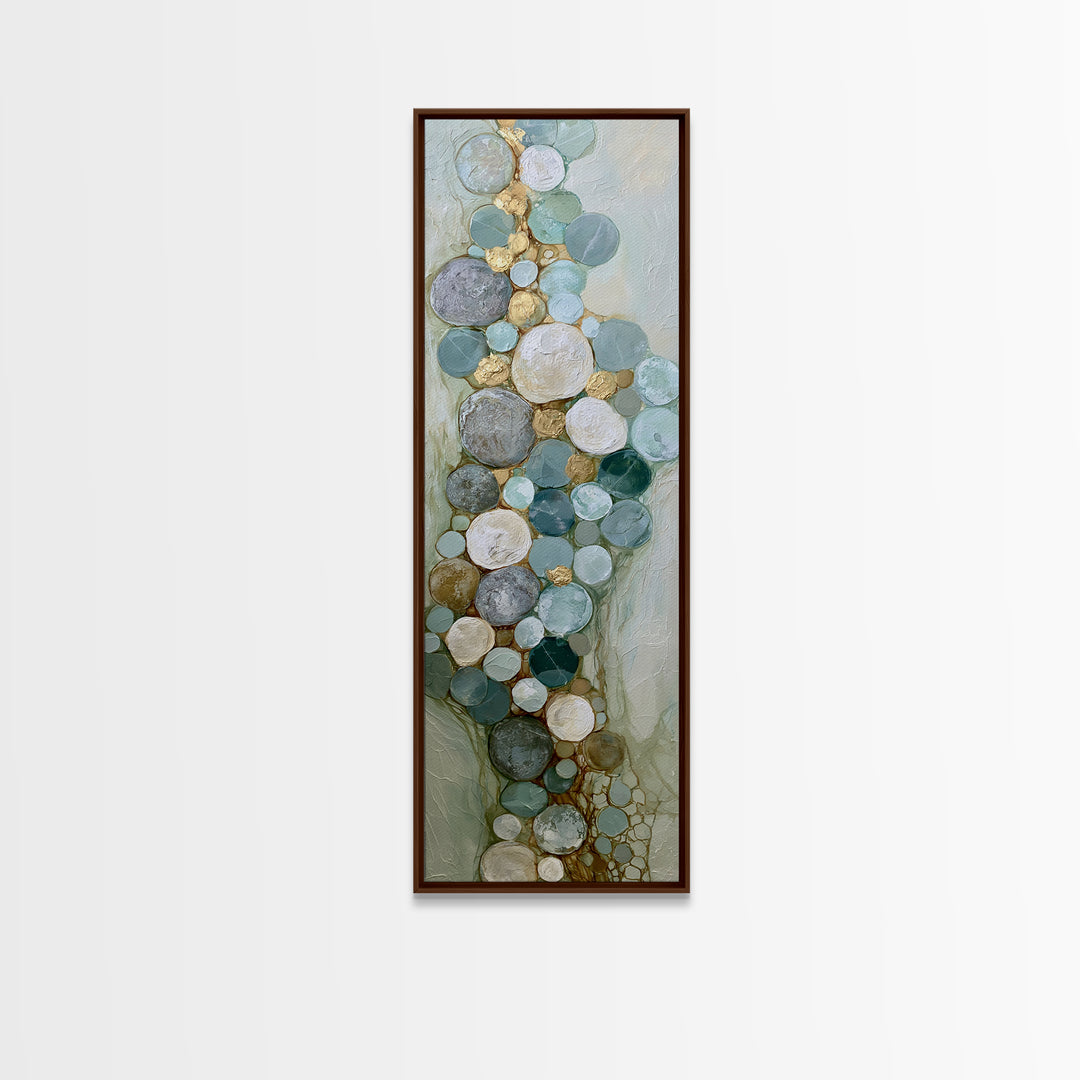 Pebble Texture Abstract Canvas Print, Spa Art, Abstract Print, Spa Decor, Abstract Art, Serenity, Esthetician Decor, SPA-1x3-27