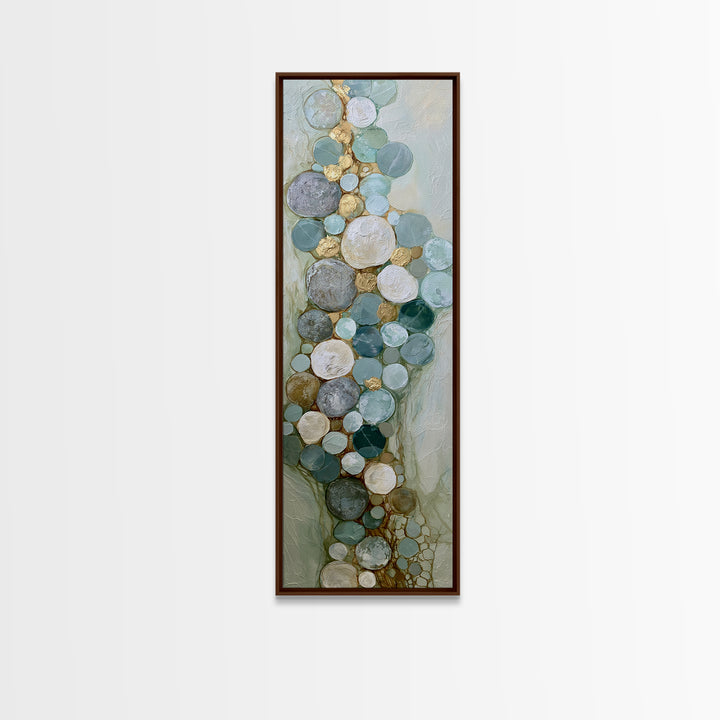 Pebble Texture Abstract Canvas Print, Spa Art, Abstract Print, Spa Decor, Abstract Art, Serenity, Esthetician Decor, SPA-1x3-27