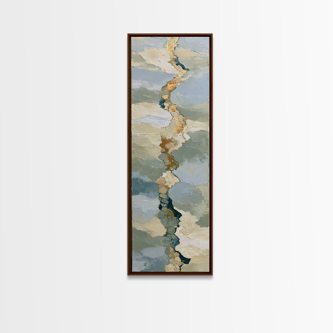 Pebble Texture Abstract Framed Canvas Print, Spa Art, Nature Prints, Spa Decor, Abstract Art, Serenity, Dog Groomer Gifts, SPA-1x3-3