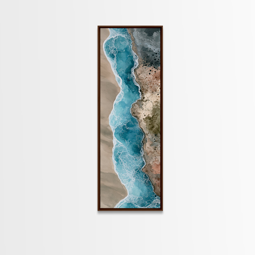 Blue Lagoon Water Seen from Above Canvas Print, Spa Art, Printable Art, Spa Decor, Fine Art, Serenity, Fine Art Photography, SPA-1x3-32