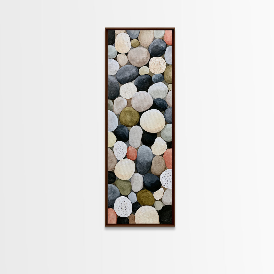 Pebble Texture Abstract Canvas Print, Spa Art, Dog Canvas, Spa Decor, Fine Art, Serenity, Art Print, Room Decor, SPA-1x3-51