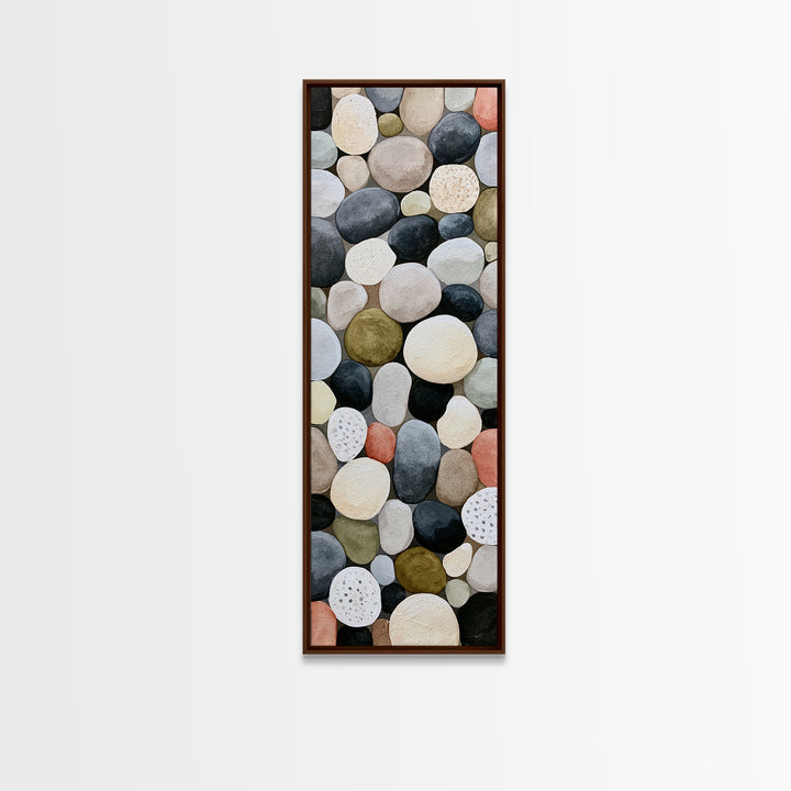 Pebble Texture Abstract Canvas Print, Spa Art, Dog Canvas, Spa Decor, Fine Art, Serenity, Art Print, Room Decor, SPA-1x3-51
