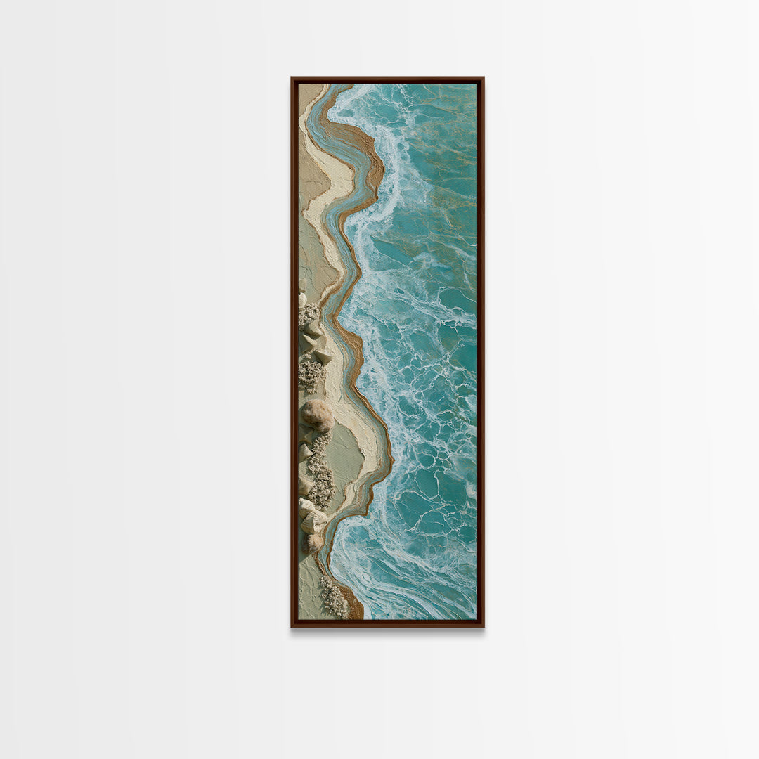 Blue Lagoon Water Seen from Above Canvas Print, Spa Art, Feminine Wall Art, Spa Decor, Fine Art, Serenity, Hair Salon Wall Art, SPA-1x3-56