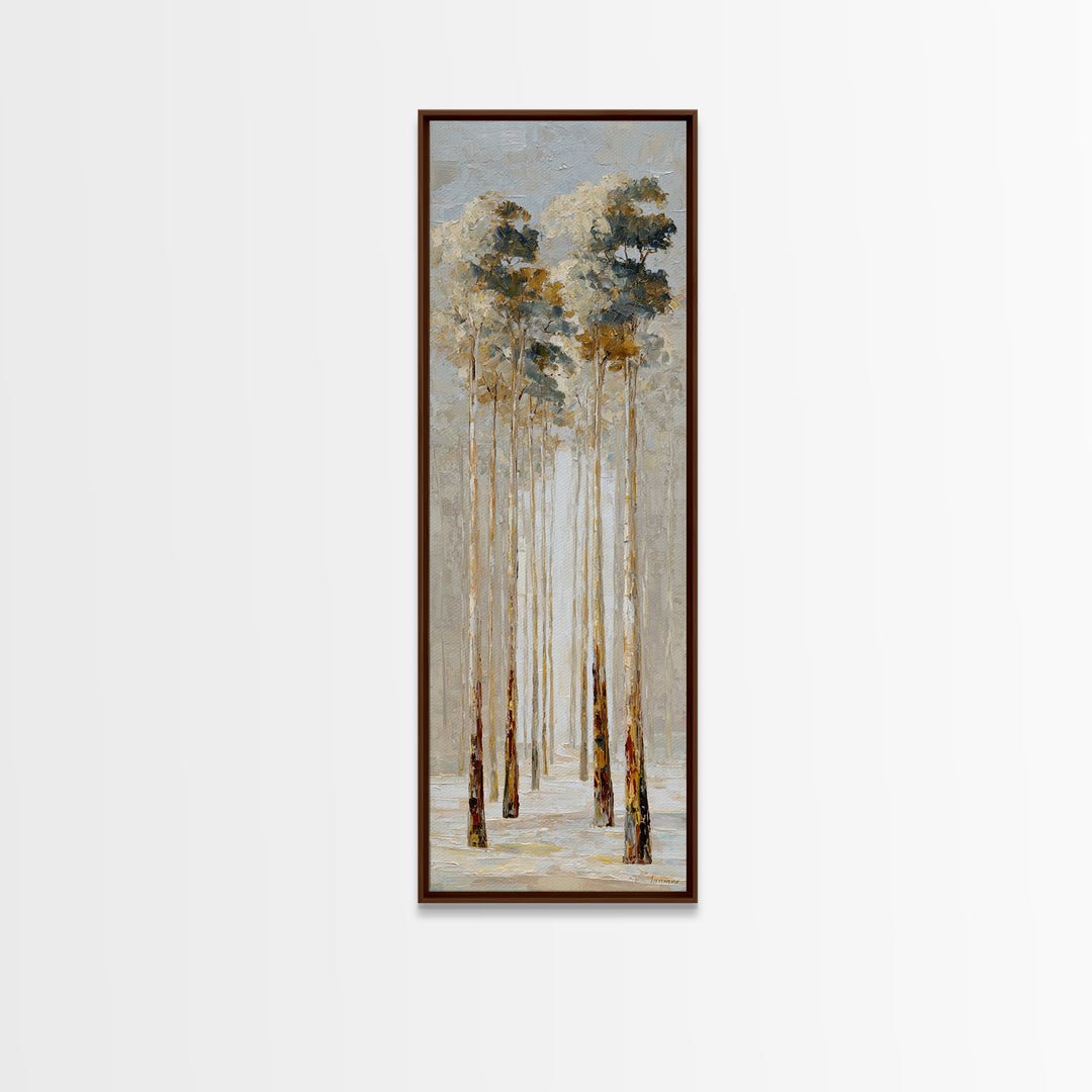 Moonlit Lake Reflection Canvas Print, Spa Art, Salon Decor, Spa Decor, Oil Painting, Serenity, Statement Artwork, Boho Decor, SPA-1x3-59