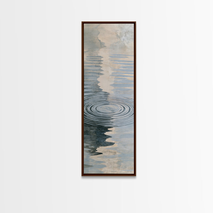 Abstract Water Ripples Framed Canvas Print, Spa Art, Luxury Decor, Spa Decor, Abstract Art, Serenity, Black Woman Art, SPA-1x3-66