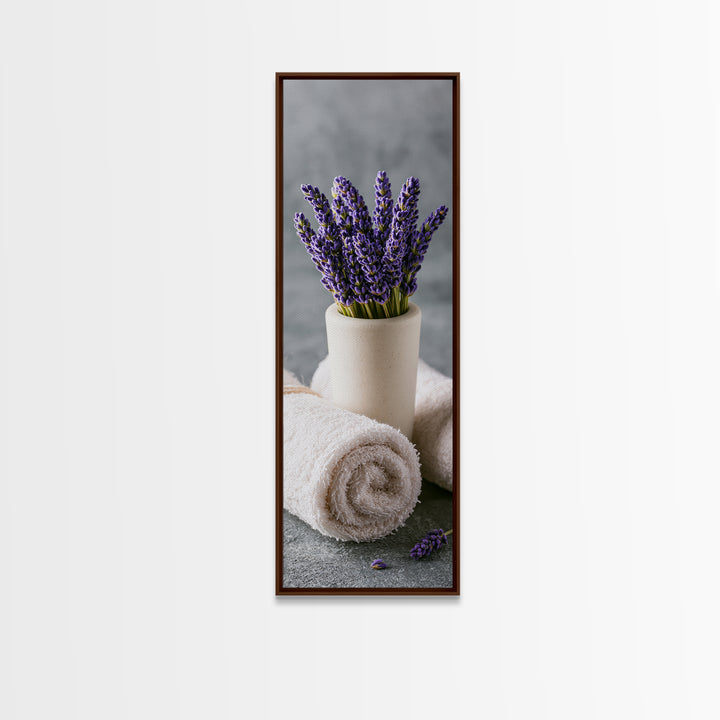 Lavender Bundle with Soft Shadow Canvas Print, Spa Art, Wildlife Wall Art, Spa Decor, Watercolor Art, Serenity, SPA-1x3-67