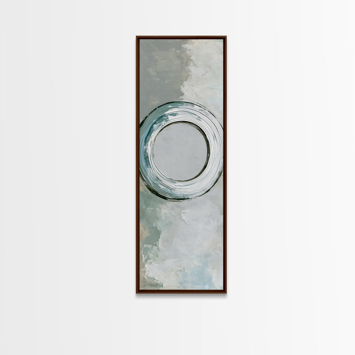 Minimal Zen Circle Brushstroke Canvas Print, Spa Art, Modern Home Decor, Spa Decor, Fine Art, Serenity, Neutral Decor, SPA-1x3-68