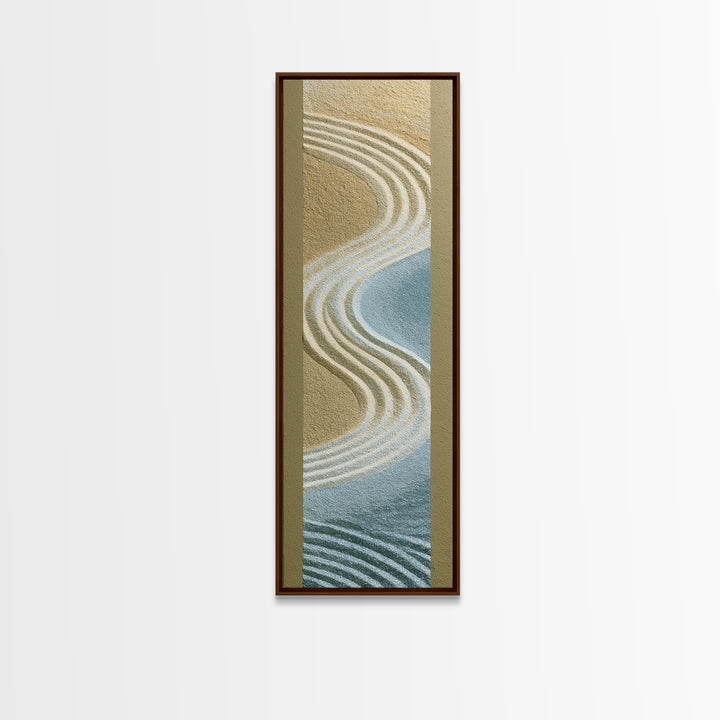 Sand Garden Lines Canvas Print, Spa Art, Fashion Wall Art, Spa Decor, Fine Art, Serenity, Modern Decor, Fine Art Print, SPA-1x3-72
