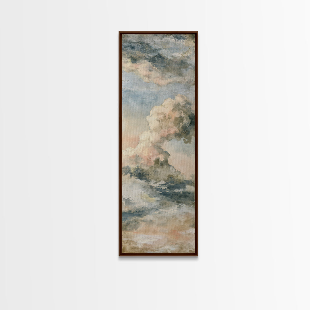Soft Cloudscape in Cream and Sage Canvas Print, Spa Art, Spa, Spa Decor, Fine Art, Serenity, Teen Girl Room Decor, Dog Canvas, SPA-1x3-73