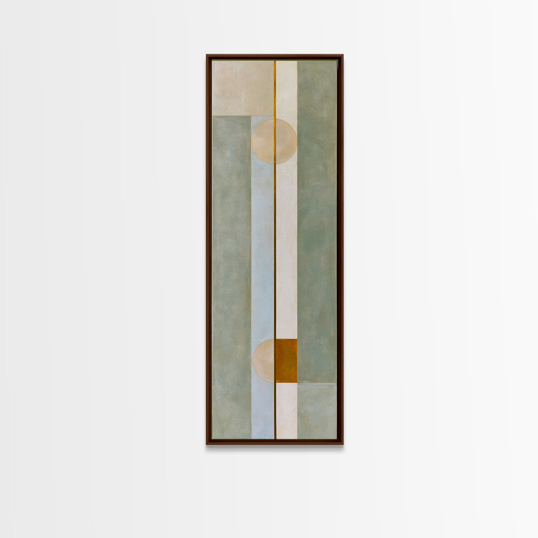 Sage and Ivory Geometric Calm Composition Canvas Print, Spa Art, Fashion Wall Art, Spa Decor, Abstract Art, Serenity, SPA-1x3-81