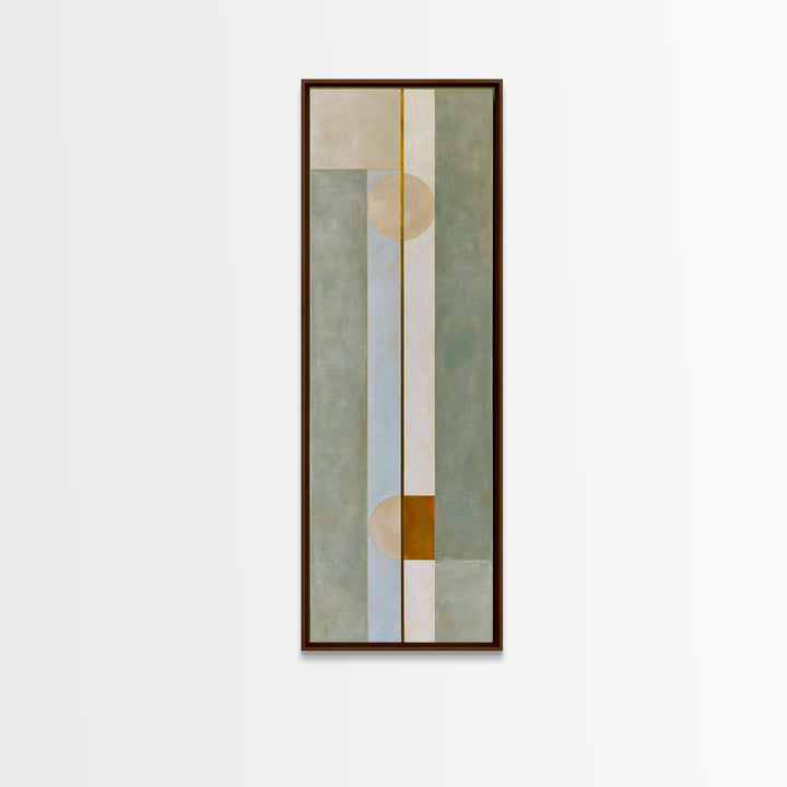 Sage and Ivory Geometric Calm Composition Canvas Print, Spa Art, Fashion Wall Art, Spa Decor, Abstract Art, Serenity, SPA-1x3-81
