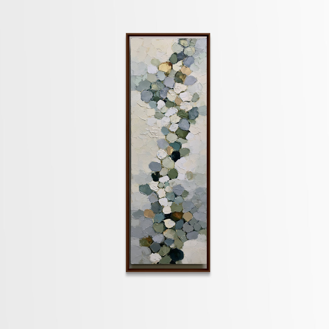 Pebble Texture Abstract Canvas Print, Spa Art, Luxury Decor, Spa Decor, Abstract Art, Serenity, Black Woman Art, Botanical Art, SPA-1x3-99