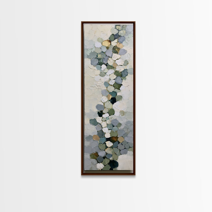 Pebble Texture Abstract Canvas Print, Spa Art, Luxury Decor, Spa Decor, Abstract Art, Serenity, Black Woman Art, Botanical Art, SPA-1x3-99