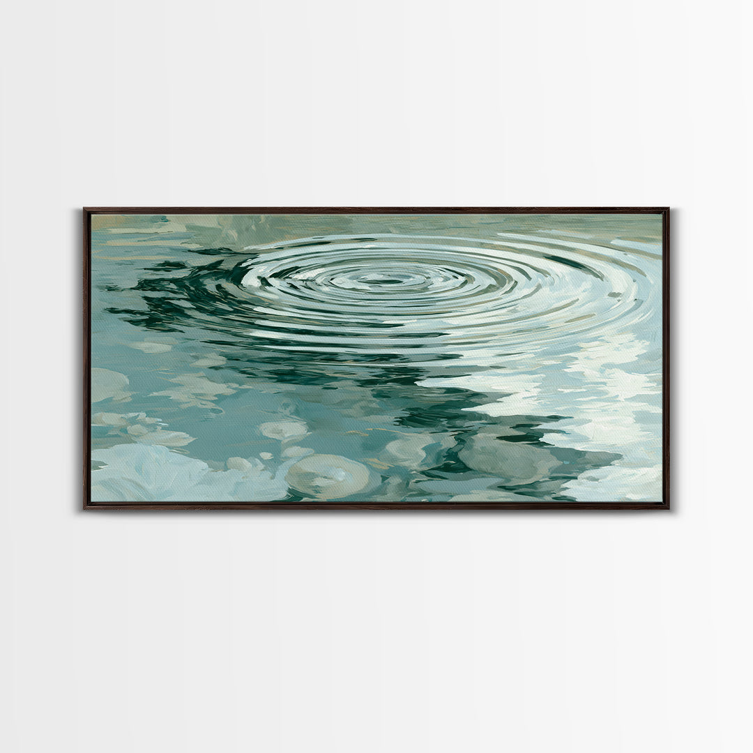 Abstract Water Ripples Canvas Print, Spa Art, Textured Painting, Spa Decor, Fine Art, Serenity, Travel Poster, Contemporary Art, SPA-2x1-2