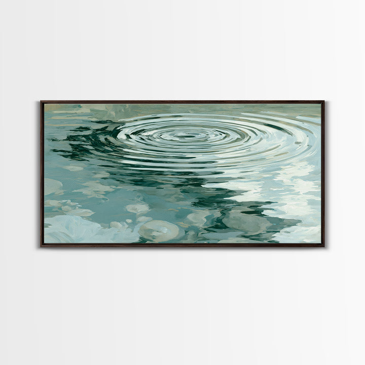 Abstract Water Ripples Canvas Print, Spa Art, Textured Painting, Spa Decor, Fine Art, Serenity, Travel Poster, Contemporary Art, SPA-2x1-2
