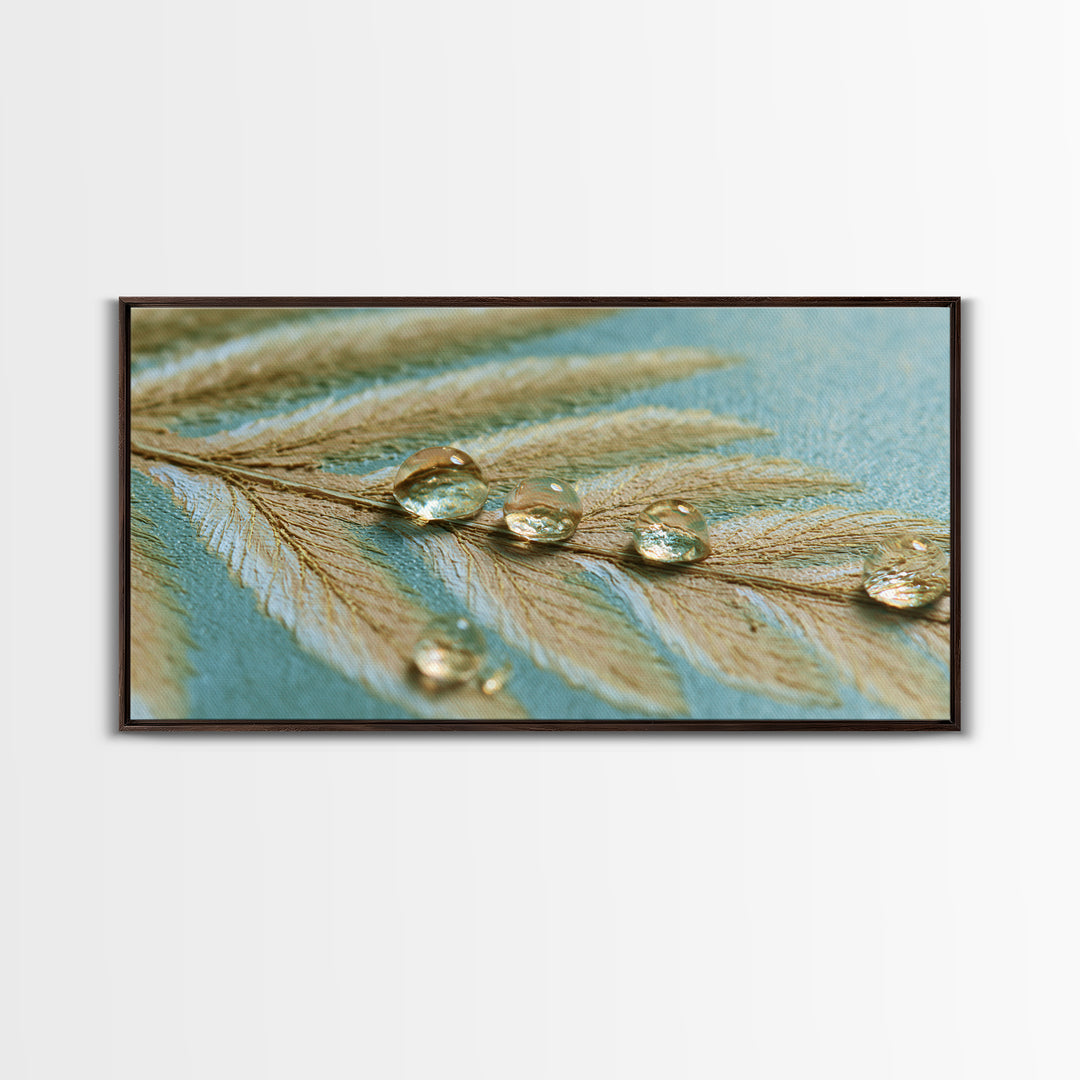 Fern Leaf Closeup Canvas Print, Spa Art, Abstract, Spa Decor, Fine Art, Serenity, City Art, Spa Wall Art, Teen Girl Room Decor, SPA-2x1-31