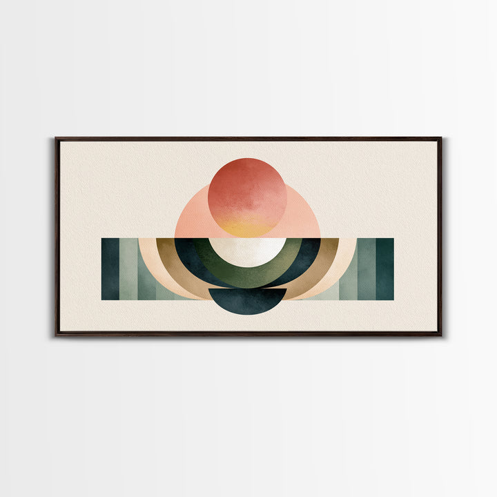 Sage and Ivory Geometric Calm Composition Canvas Print, Spa Art, Wall Art Print, Spa Decor, Abstract Art, Serenity, Animal Art, SPA-2x1-41