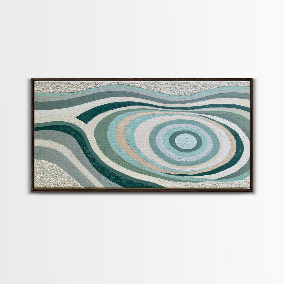 Sand Garden Lines Framed Canvas Print, Spa Art, Fine Art Photography, Spa Decor, Oil Painting, Serenity, Wildlife Wall Art, SPA-2x1-80