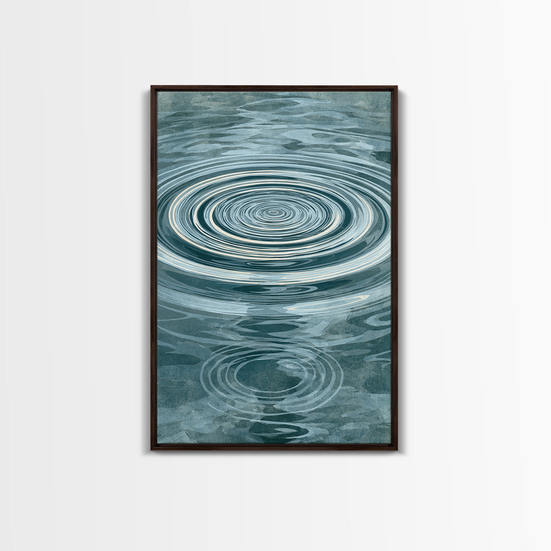 Abstract Water Ripples Canvas Print, Spa Art, Wall Art, Spa Decor, Abstract Art, Serenity, Dog Wall Art, Abstract Print, SPA-2x3-14