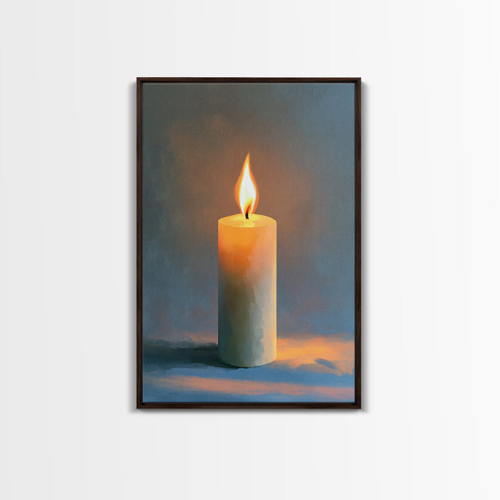 Warm Candle Flame Framed Canvas Print, Spa Art, Spa Decor, Abstract Art, Serenity, Spa Wall Art, Teen Girl Room Decor, SPA-2x3-17