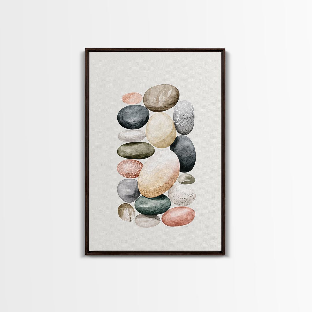 Pebble Texture Abstract Canvas Print, Spa Art, Wall Art Print, Spa Decor, Abstract Art, Serenity, Animal Art, Modern Home Decor, SPA-2x3-23