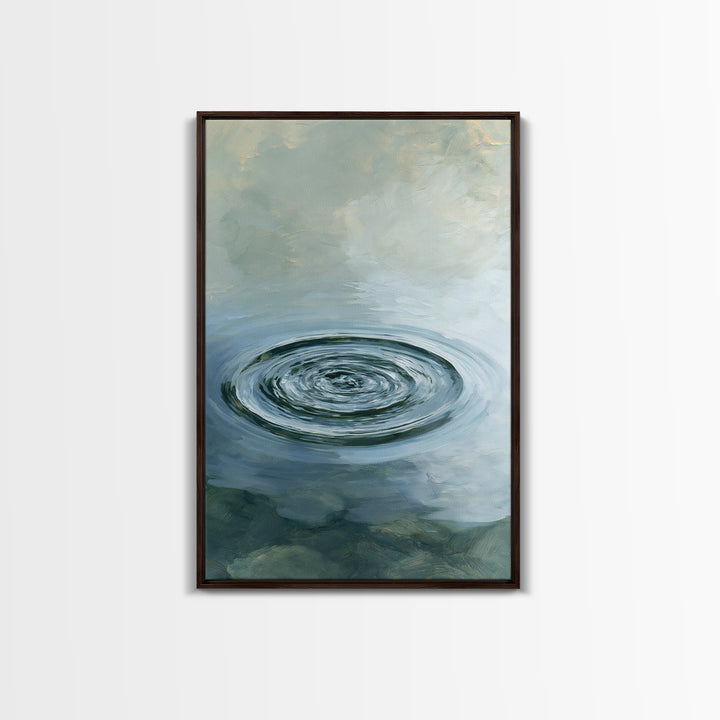 Abstract Water Ripples Framed Canvas Print, Spa Art, Wall Art Print, Spa Decor, Abstract Art, Serenity, Animal Art, SPA-2x3-38