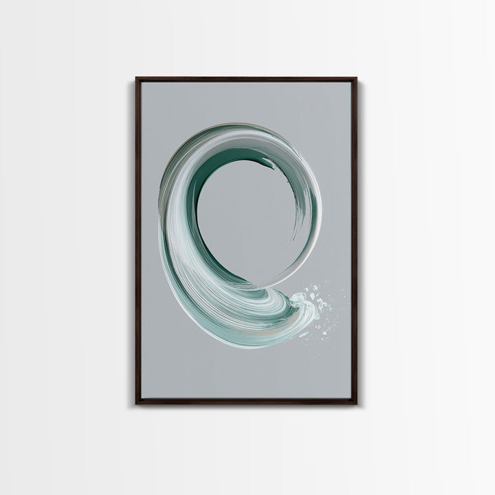 Minimal Zen Circle Brushstroke Canvas Print, Spa Art, Minimalist Decor, Spa Decor, Fine Art, Serenity, Contemporary Art, SPA-2x3-40