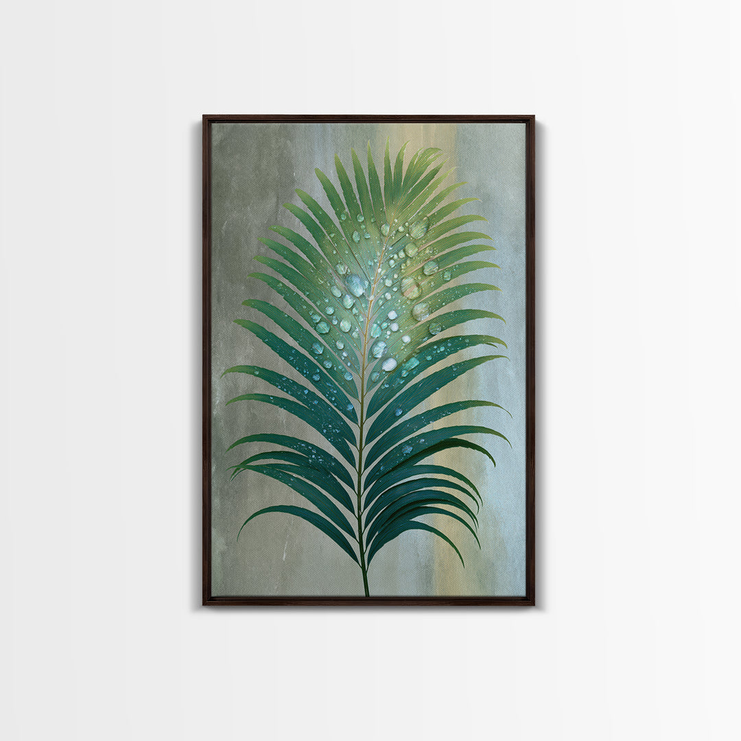 Fern Leaf Closeup Framed Canvas Print, Spa Art, Abstract, Spa Decor, Serenity, City Art, Spa Wall Art, Teen Girl Room Decor, SPA-2x3-43