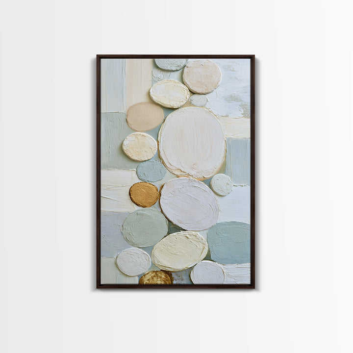 Pebble Texture Abstract Framed Canvas Print, Spa Art, Contemporary Art, Spa Decor, Fine Art, Serenity, Spa Wall Art, Dog Canvas, SPA-2x3-47