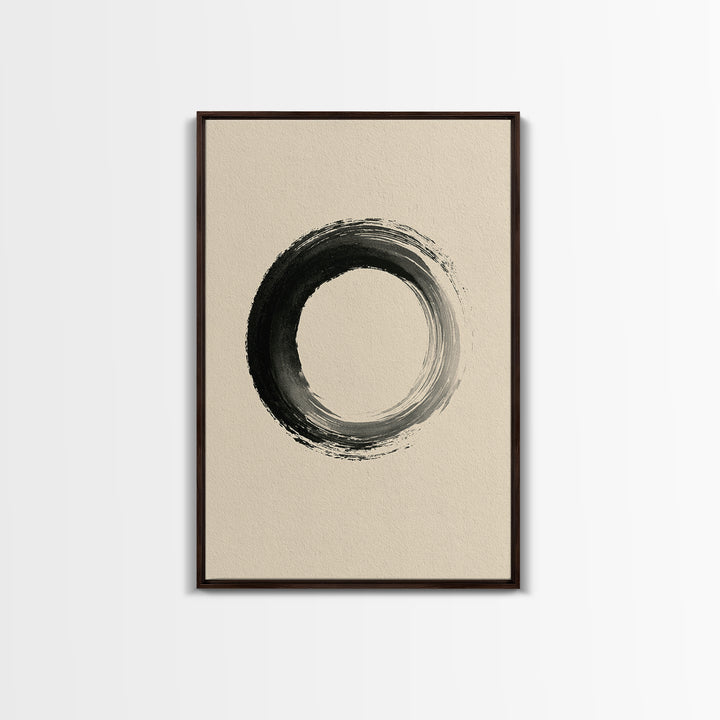Minimal Zen Circle Brushstroke Framed Canvas Print, Spa Art, Printable Art, Spa Decor, Fine Art, Serenity, Fine Art Photography, SPA-2x3-64