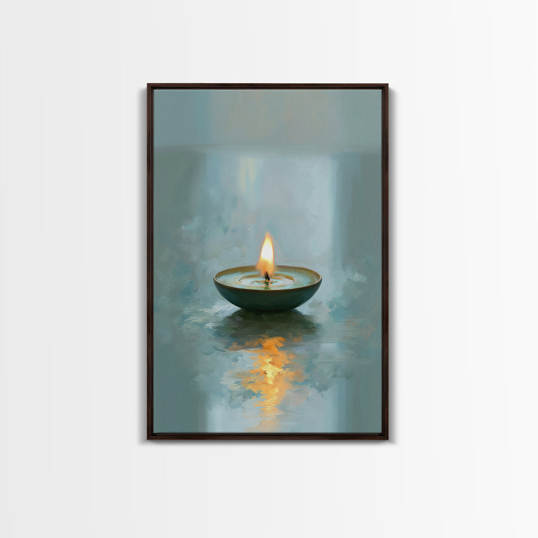 Warm Candle Flame Canvas Print, Spa Art, Fine Art Photography, Spa Decor, Fine Art, Serenity, Wildlife Wall Art, Gallery Decor, SPA-2x3-65