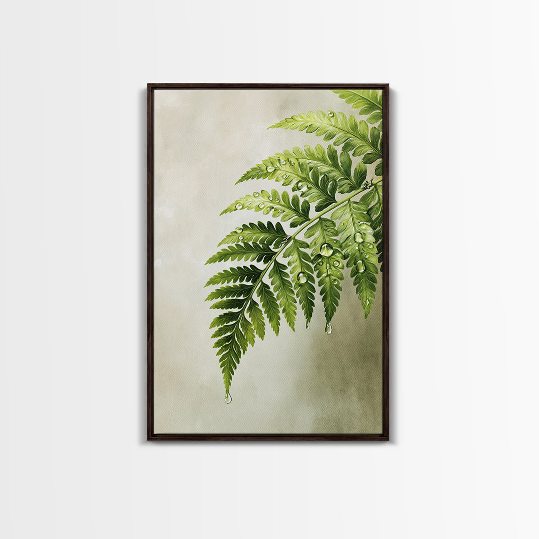 Fern Leaf Closeup Canvas Print, Spa Art, Feminine Wall Art, Spa Decor, Serenity, Hair Salon Wall Art, Wildlife Wall Art, SPA-2x3-67