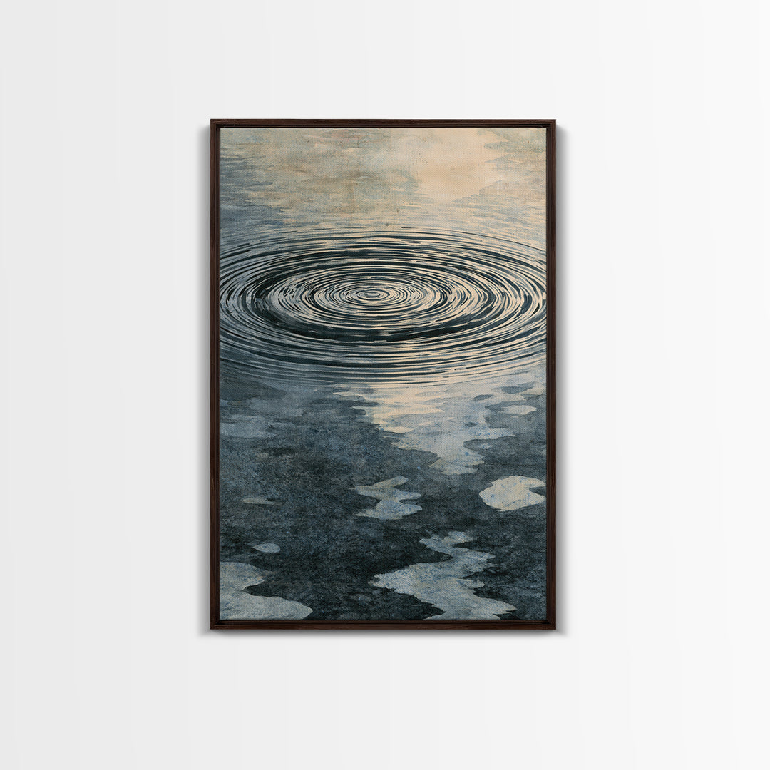 Abstract Water Ripples Canvas Print, Spa Art, Contemporary Art, Spa Decor, Serenity, Spa Wall Art, Teen Girl Room Decor, SPA-2x3-86