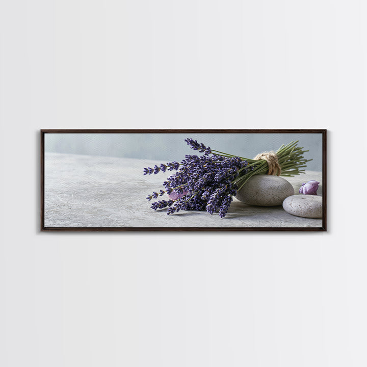 Lavender Bundle with Soft Shadow Canvas Print, Spa Art, Spa, Spa Decor, Fine Art, Serenity, Teen Girl Room Decor, Dog Canvas, SPA-3x1-71