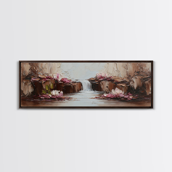 Warm Candle Flame Framed Canvas Print, Spa Art, Neutral Decor, Spa Decor, Fine Art, Serenity, Home Decor, Wall Decor, SPA-3x1-73