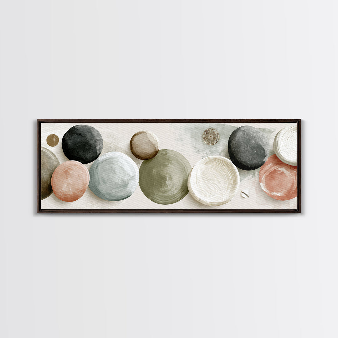 Pebble Texture Abstract Framed Canvas Print, Spa Art, Abstract Print, Spa Decor, Abstract Art, Serenity, Esthetician Decor, SPA-3x1-79