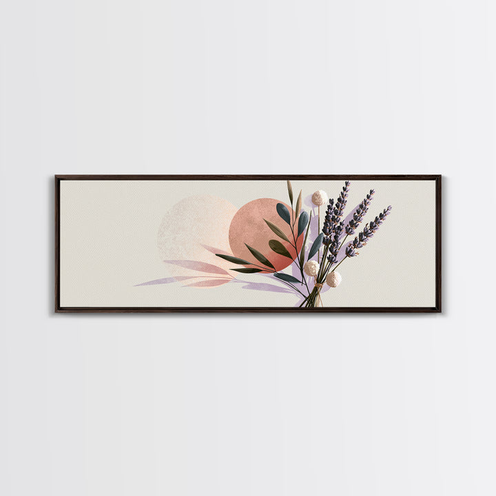Lavender Bundle with Soft Shadow Canvas Print, Spa Art, Black Woman Art, Spa Decor, Oil Painting, Serenity, Modern Home Decor, SPA-3x1-95