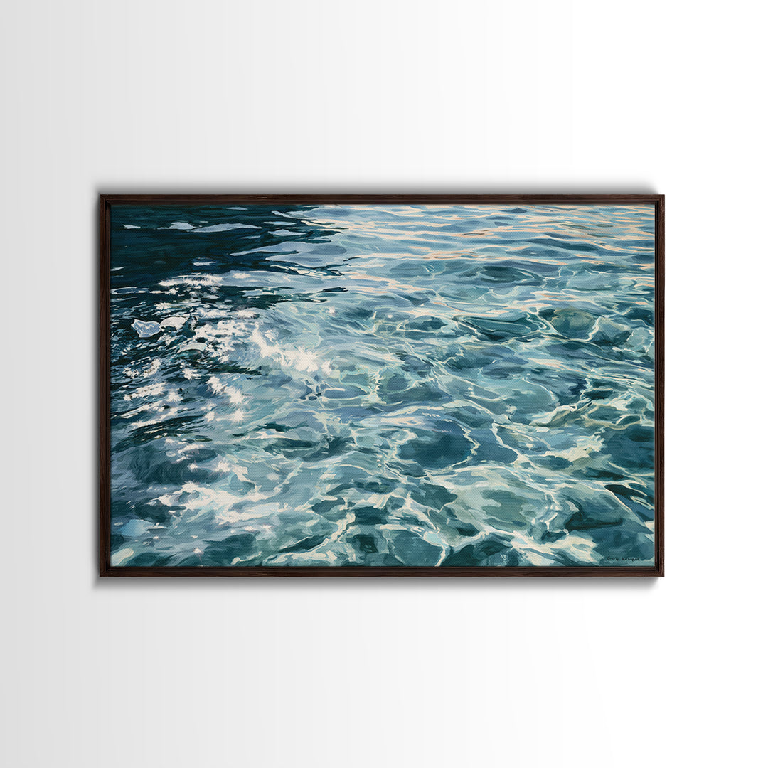 Blue Lagoon Water Seen from Above Canvas Print, Spa Art, Gallery Decor, Spa Decor, Fine Art, Serenity, Wall Art, Home Decor, SPA-3x2-48