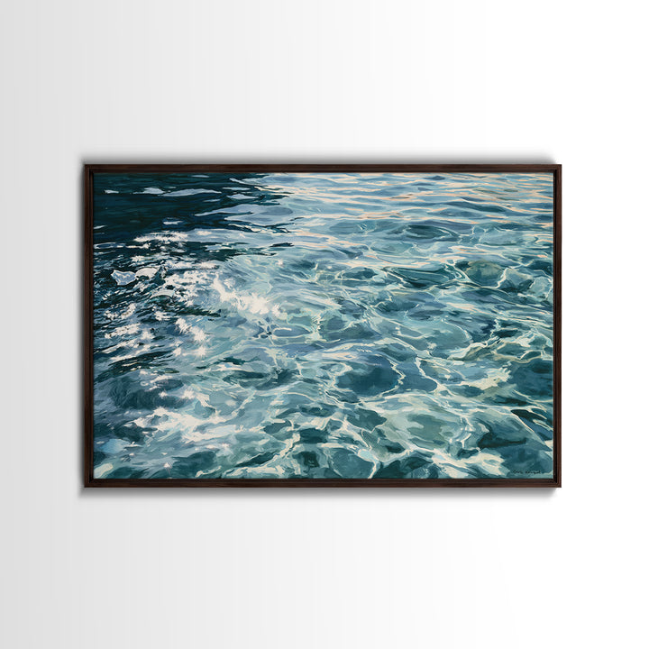Blue Lagoon Water Seen from Above Canvas Print, Spa Art, Gallery Decor, Spa Decor, Fine Art, Serenity, Wall Art, Home Decor, SPA-3x2-48