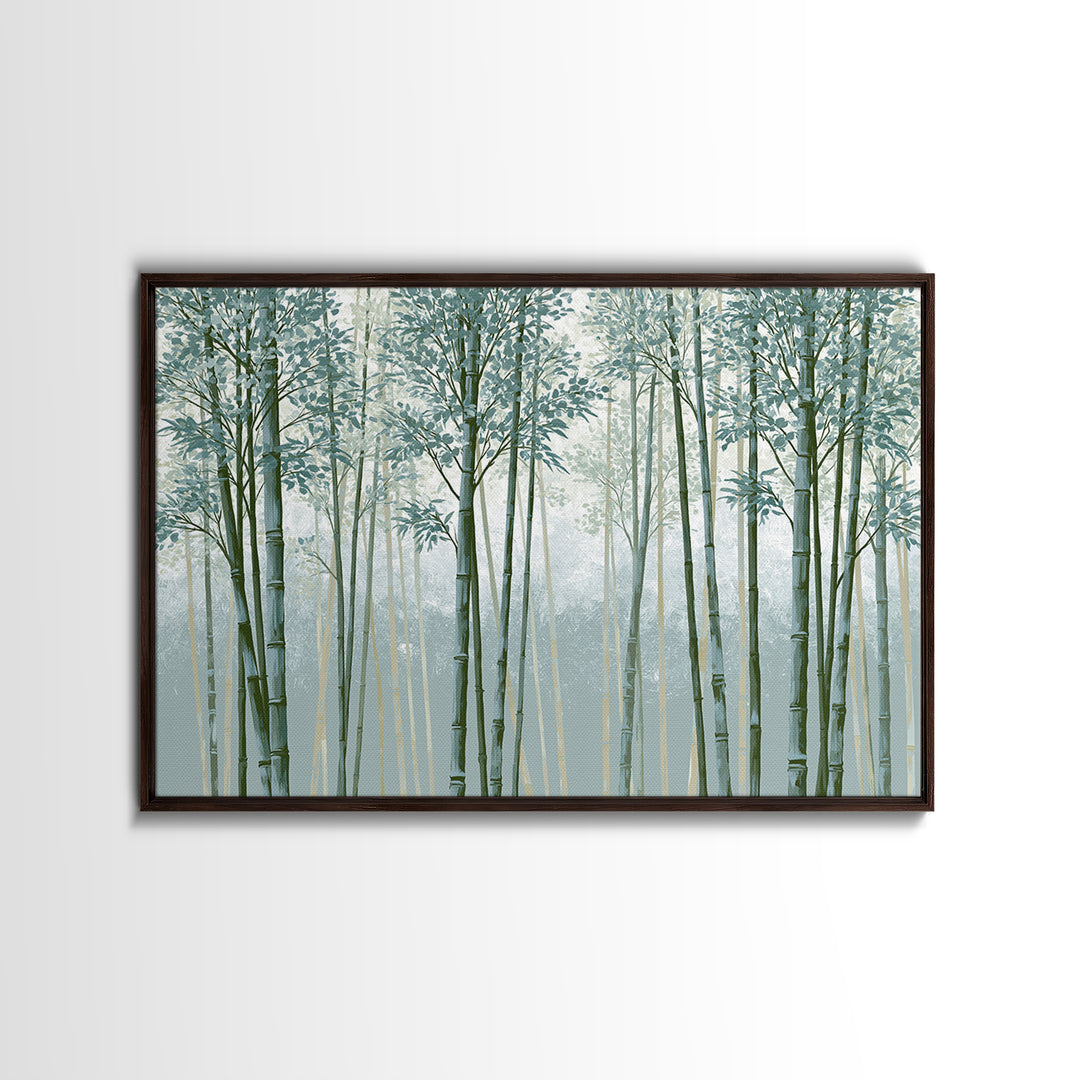 Misty Bamboo Forest Framed Canvas Print, Spa Art, Fine Art Print, Spa Decor, Fine Art, Serenity, Wall Decor, Printable Wall Art, SPA-3x2-81