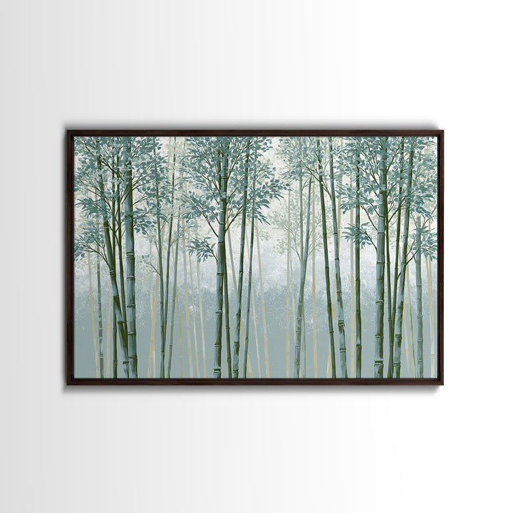 Misty Bamboo Forest Framed Canvas Print, Spa Art, Fine Art Print, Spa Decor, Fine Art, Serenity, Wall Decor, Printable Wall Art, SPA-3x2-81