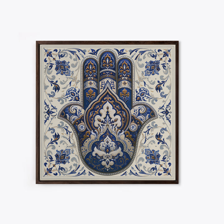 Protective Hand Motif Canvas Print, Spiritual Art, Framed Wall Art, Living Room Decor, Fine Art, Spirit, Digital Poster, SPI-1x1-23